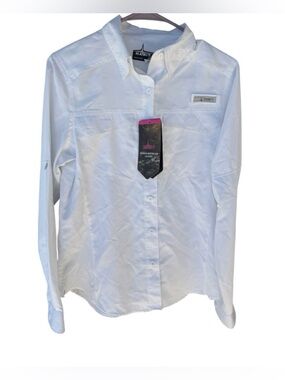 Habit women's fishing shirt Long Sleeve Button Down sz Small NEW